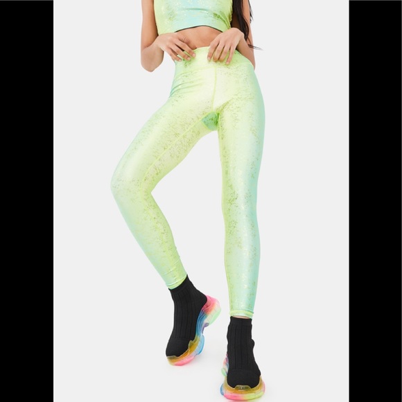Terez Pants - NWT Terez Fantasy Balayage Foil-Print Leggings*